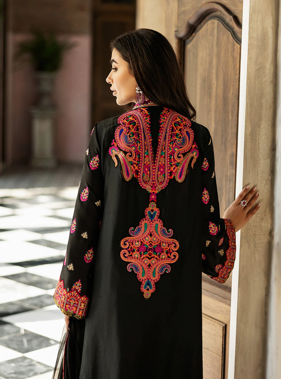 Black Orchid Kashmiri Embroidery - Image 3